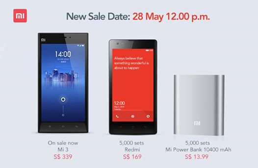 Xiaomi SG Devices on sale