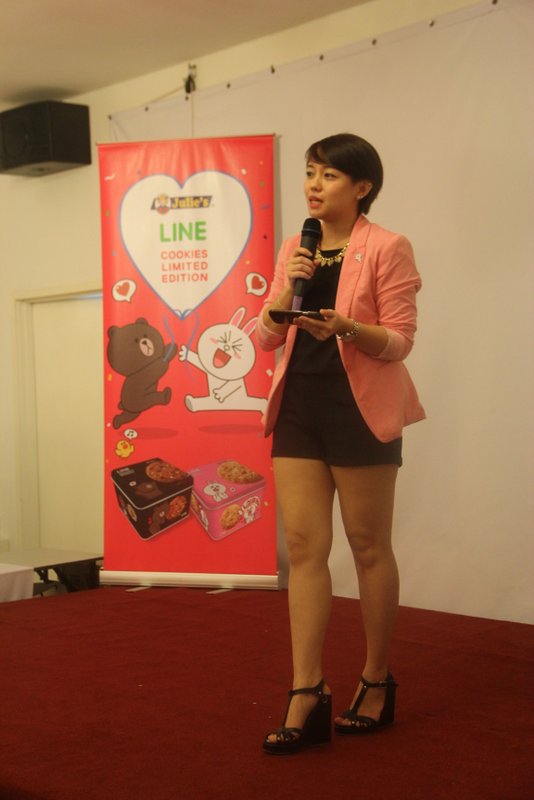 Patricia Yeoh from Line speaks at The Julie's Line Limited Edition Cookie Launch