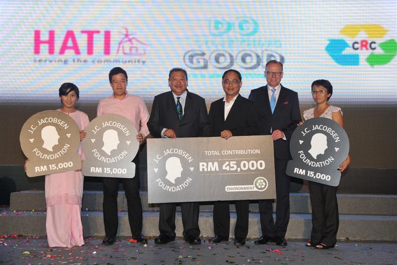 The launch of the J.C. Jacobsen Foundation generated RM45,000 in funds for its environmental pillar, benefiting partner programmes Do Something Good, HATI Malaysia and CRC Recycling Charity.