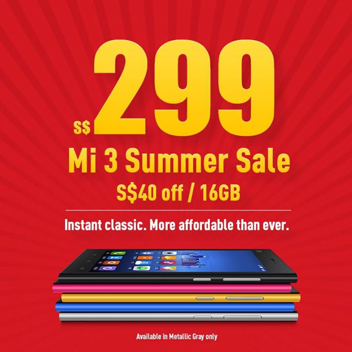 Xiaomi MI SG Sale is back and cheaper