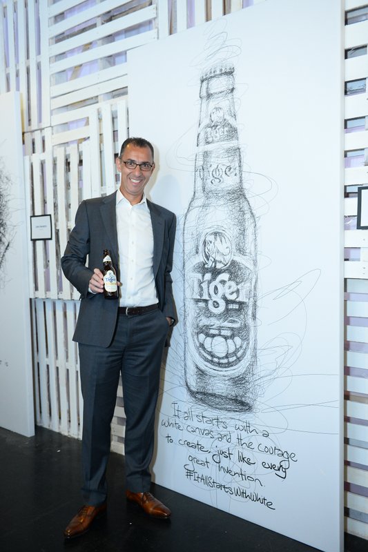 Guinness Anchor Berhad managing director Mr Hans Essaadi launched the all new Tiger White yesterday, making it the product's first appearance here before anywhere else in the world.