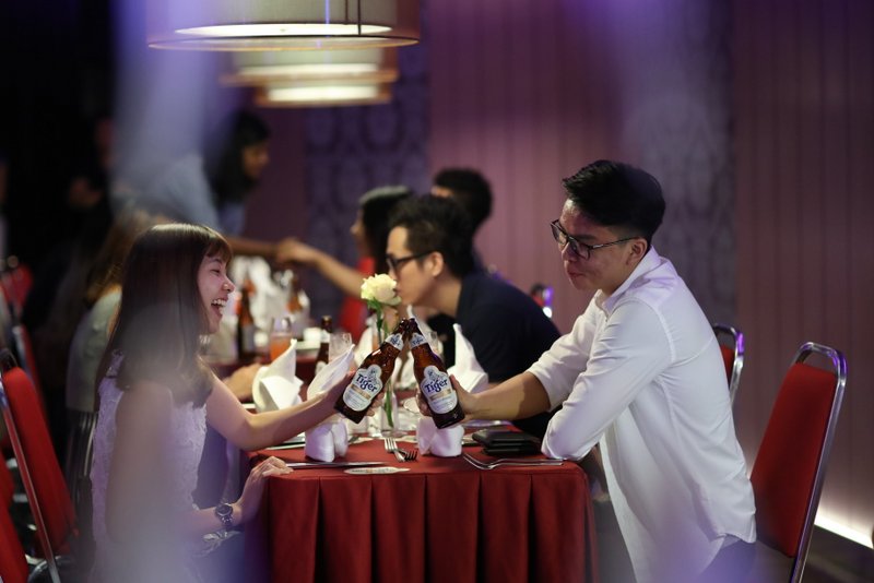 Guests mingling at the lounge area of Indulge, TGV One Utama