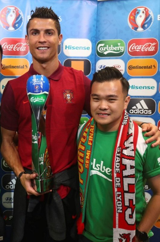 Cristiano Ronaldo and Reuben Kang