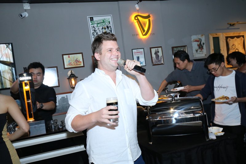 Nick Larkworthy,Marketing Manager of Guinness - Giving his speech