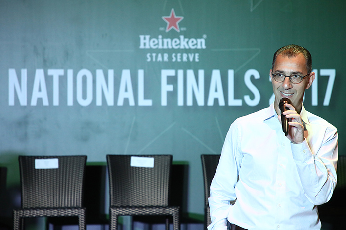 Hans Essaadi, Managing Director of HEINEKEN Malaysia delivering his speech during the Heineken® Star Serve National Finals 2017.