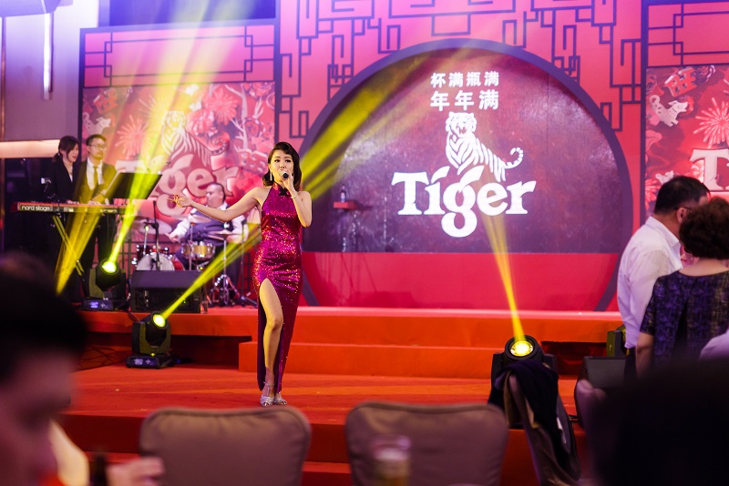 May Mow's performance during Tiger CNY 2018 Media Launch