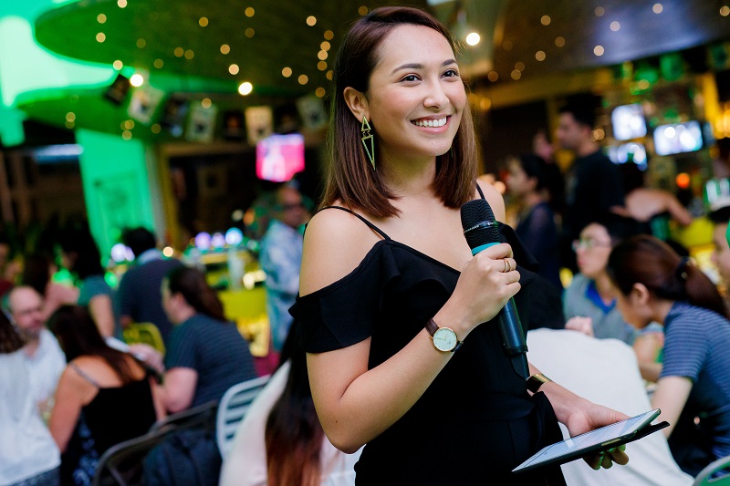 Host Juanita Ramayah led the festivities at the GUINNESS St Patrick's event at SOULed OUT
