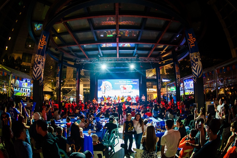 The atmosphere at The Square, Publika during Tiger Beer's final football viewing party