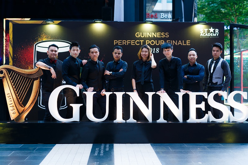 The eight finalists during the Guinness Perfect Pour Finale event at The Square, Publika